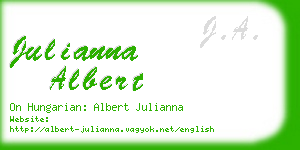 julianna albert business card